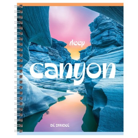 A notebook double 96 sheets in a cage on the crest "Beauty of Nature", covered Cardboard, OFSET block, mix-3