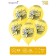 Shar Latex 12 "Happy Birthday", comic book 2, pastel, set 15 pcs., Yellow color