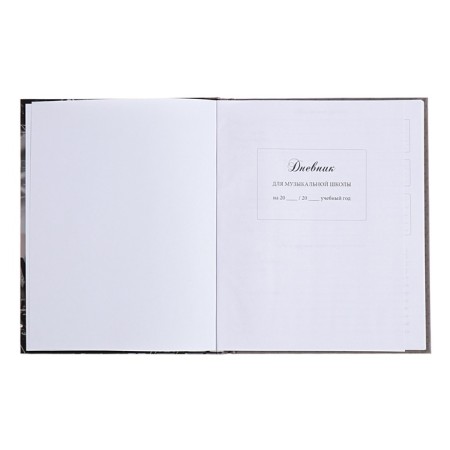 Diary for a music school, 48 sheets, hard cover, matte lamination, selective varnish, with reference information, block 60g/m2-3