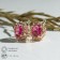 Earrings with rhinestones "Edel" Oval Open, light pink color in gold