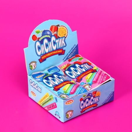 Soft candy "si si stic", cherry, blueberries, Marakuya, Kola, 5 g