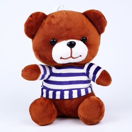 Soft toy "Bear", in a striped T -shirt, 18 cm-3