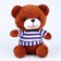 Soft toy "Bear", in a striped T -shirt, 18 cm