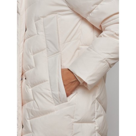 Coat insulated winter female, size 48, beige color-13