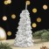 New Year's candle "Christmas tree" 10x5cm, silver