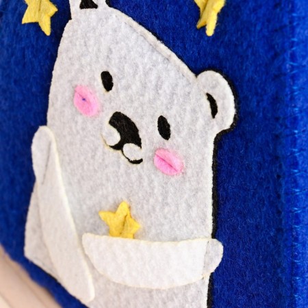 Bath cap with applique "Shy bear"-2