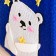 Bath cap with applique "Shy bear"