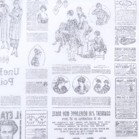 Fatty -resistant paraffinated "French newspaper", 0.38x10 m-3