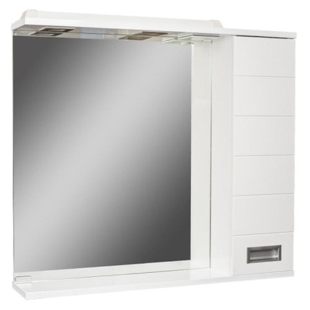 Mirror cabinet for bathroom dominoes Cube 80, with backlight, right