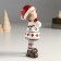 Polystone souvenir "Baby in a winter sweater and cap, with a New Year's ball" 9x5.5x17 cm