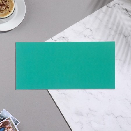 Money envelope "Congratulations!" Soft's software, embossing, turquoise color, 9x19 cm-3