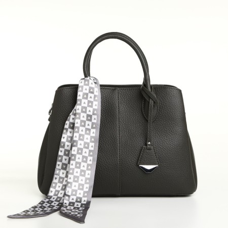 Women's bag on magnet Textura, average size, dark gray color-2