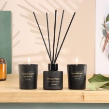 A set of candles with a diffuser 