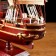 Souvenir medium -sized "three -year -old" ship, beige sails, 49 x 42 x 8 cm