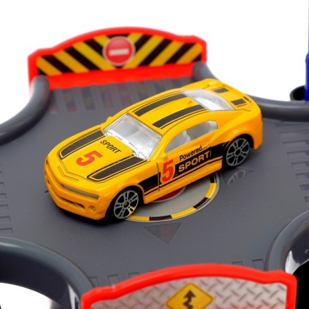 Megaparking garage, 2 metal machines, 1 helicopter, accessories-7