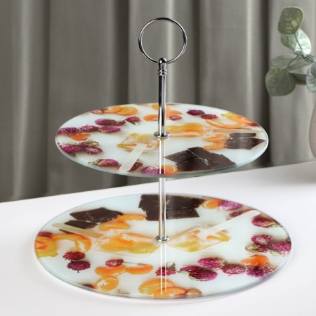 Glass fruit 2-tier shade "Fruit ice", D = 25/20 cm ㅤ