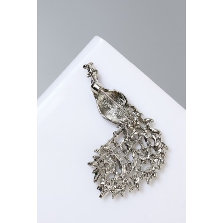 Brooch "Pavlin Luxurious" mini, colored in silver-1