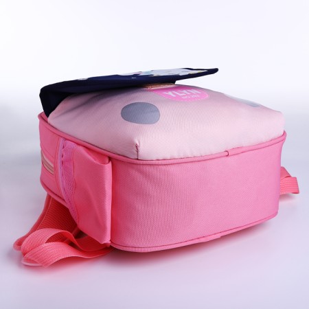 Baby backpack on lightning, 3 outer pockets, pink color-3