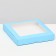 Self -charged box, with a blue window, 19 x 19 x 3 cm