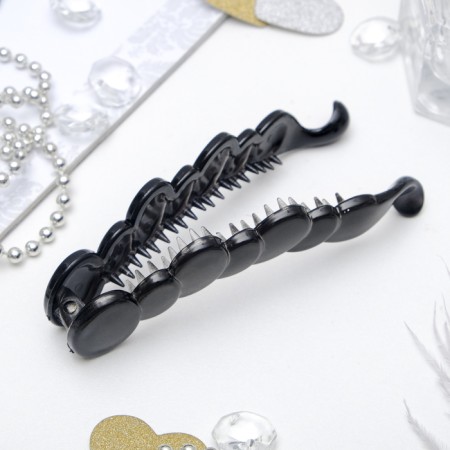 Hair banana "Classic" ovala, 10 cm, black-1