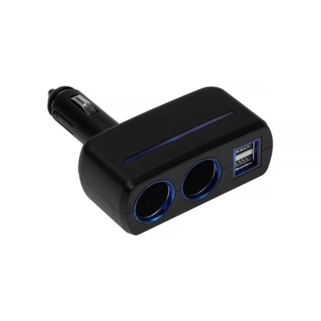 Torso cigarette lighter, 12-24 V, USB 2A, backlight