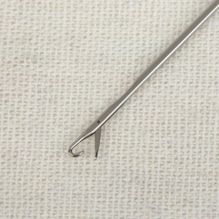 Needles for raising loops, without a handle, 6.8 - 7.4 cm, 5 pcs, silver color-1