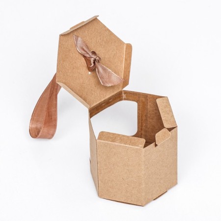 Hybag box, with a window, craft, 7 x 7 x 7 cm-2