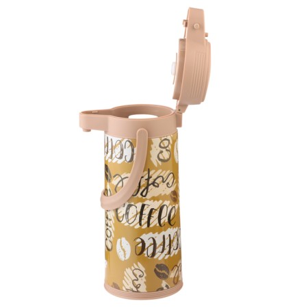 Thermos 1.9 l, with a glass flask, retains heat 12 hours, beige-1