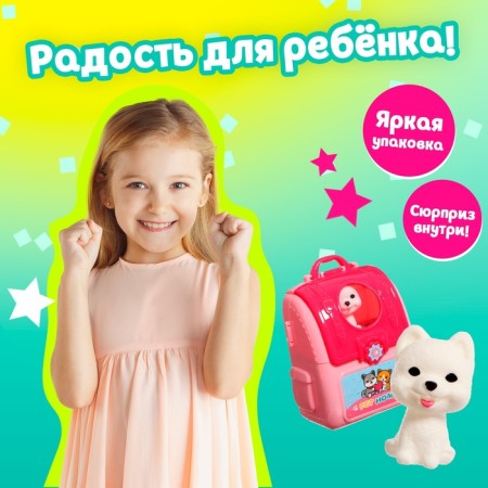 Toy-Surprise "Favorite pet" in a backpack, with accessories, mix-4