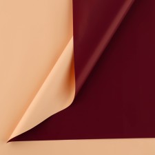 Flower Flower Flower packaging border-sided “Bordeaux + pearl pink”, 50 μm, 0.5 x 9 m