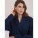 Unisex bathrobe Pamira, size m, blue color