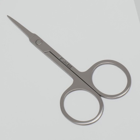 Scissors manicure, straight, narrowed, 9 cm, silver color-2