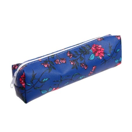 School Penal on the zipper "Flowers", mix-2