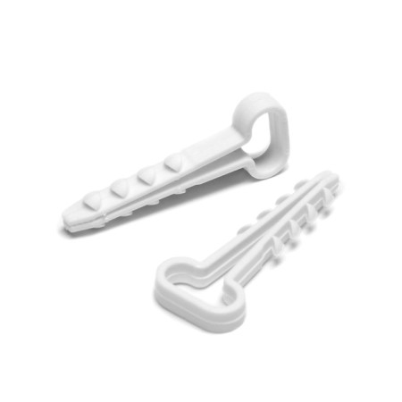 Dowel-mud "bison" dh-p, for a flat cable, nylon, 14 mm, white, 100 pcs-1