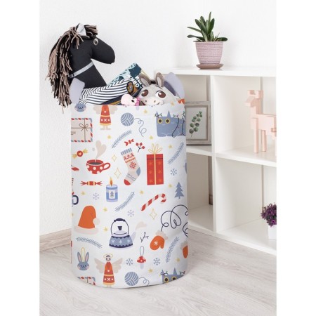 Basket for toys "Festive cat, size 40x60 cm