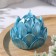 Figure candle "Lotus", 6.6x6.5 cm, turquoise, in a box