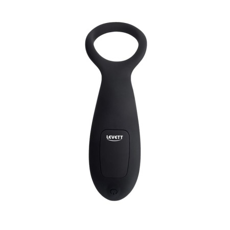 Prostate stimulator LEVETT MAUD, silicone, black color, 15 cm-8