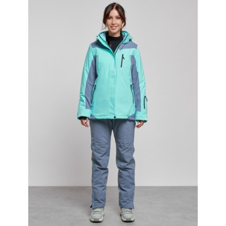Ski costume female winter, size 42, turquoise color