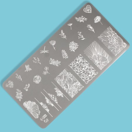 Stamping plate Metal “Flower meadow”, 12 × 6 cm-2