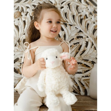 Soft Gulliver toy "lamb elf", white color, 28 cm