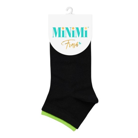 Women's socks Mini Fresh with a double elastic band, size 39-41, color Nero
