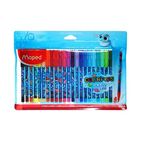 Fleeters 24 colors Maped Color’Peps Ocean Life, Super Muscovable, Decorated, Euro suspension