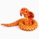 Soft toy "cobra", 20 cm, orange color