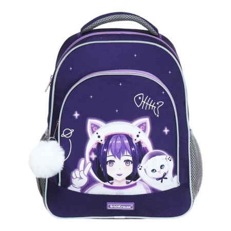 School backpack Erich Krause Ergoline 15l, 39 x 28 x 14 cm, ergonomic back, Space Anime 59872-2