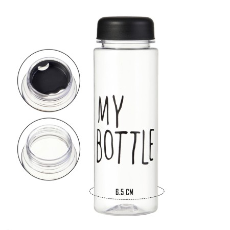Water bottle, 500 ml, My Bottle, 19 x 6 cm, bag included, mix-1