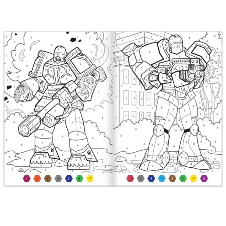 A set of coloring in numbers “for boys”, 4 pcs., 16 pp.-3
