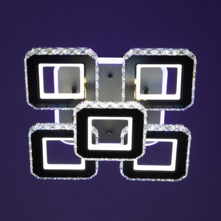 Luer with PDU "Mia" 5XLED 150W 3000-6000K RGB black 38x38x14cm-10