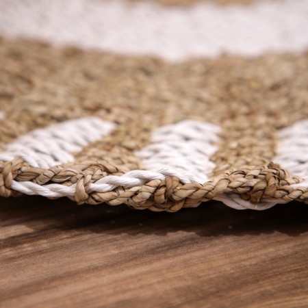 Wicker rug round 80 cm-3