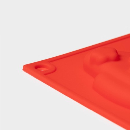 Form for 3D decorations “Gifts under the Christmas tree”, silicone, 30 × 30 cm, 9 cells, red color-3