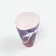 Box for flowers round on the ribbons of a violet 24 × 28 cm